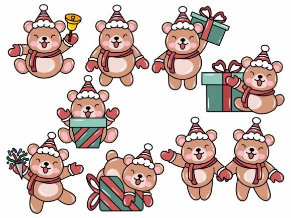 Christmas Day Bear Illustrations Review