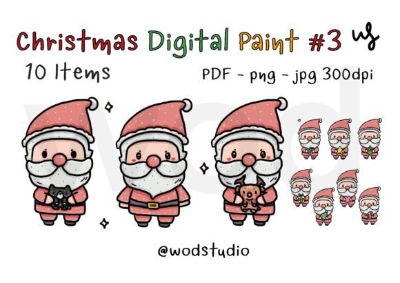 Christmas Digital Paint: Festive Illustrations for Blogs