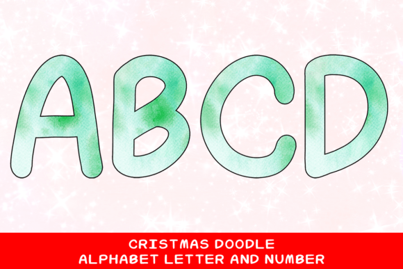 Christmas Doodle Alphabet Letter 120: Festive Illustrations