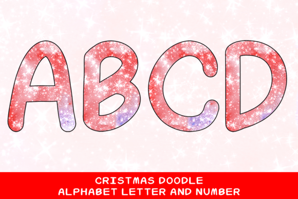 Christmas Doodle Alphabet Letter 22 Illustrations