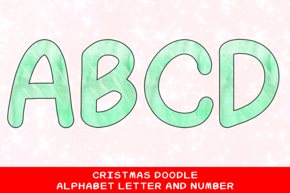Christmas Doodle Alphabet Letter 27 Illustrations Review