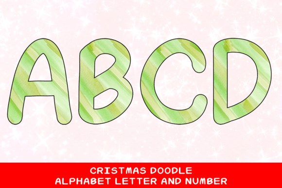 Christmas Doodle Alphabet Letter 50 Illustrations Review