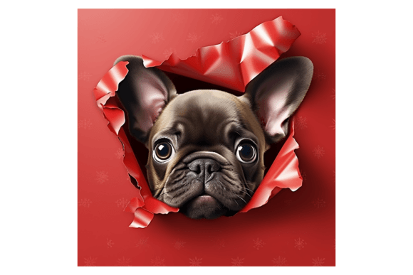 Christmas French Bulldog Broken Wall 6 Illustrations Review