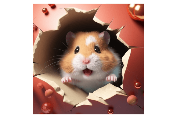 Christmas Hamster Broken Wall 2 Illustrations Review