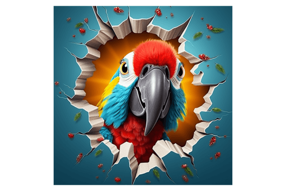 Christmas Macaw Broken Wall 3 Illustrations Review