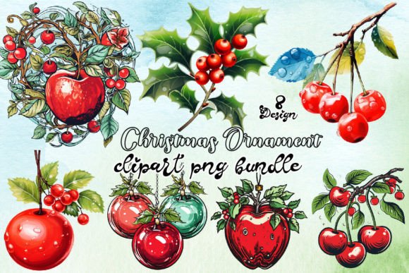 Christmas Ornament Clipart PNG for Illustrations