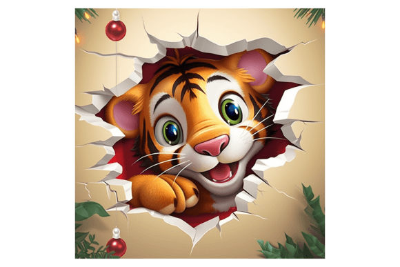 Christmas Tiger Broken Wall 2: Bold Illustrations