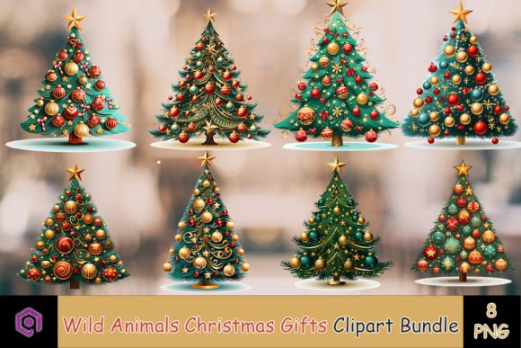 Christmas Tree Clipart Bundle: Illustrations