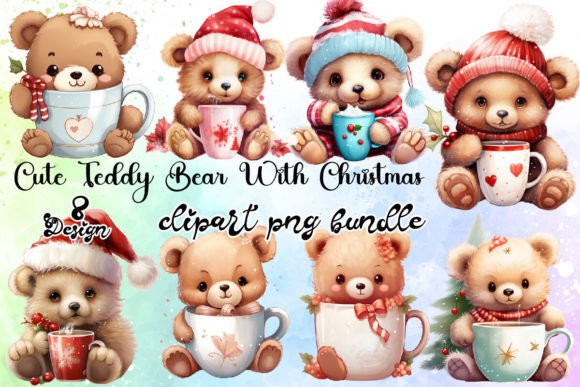 Cute Teddy Bear with Christmas PNG: Illustrations Review