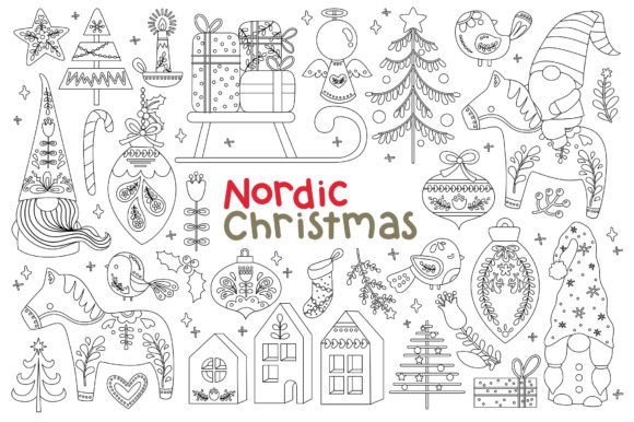 Nordic Christmas Clipart: Illustrations for Sellers