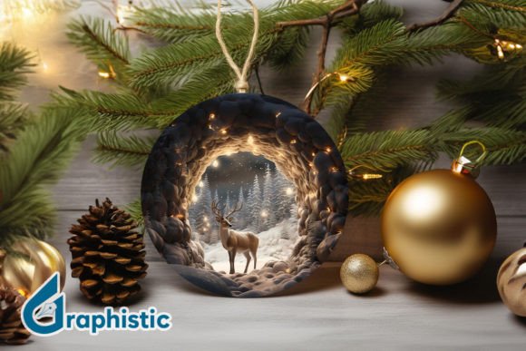 Reindeer Christmas Ornament PNG 10: Illustrations for Festive Blogs