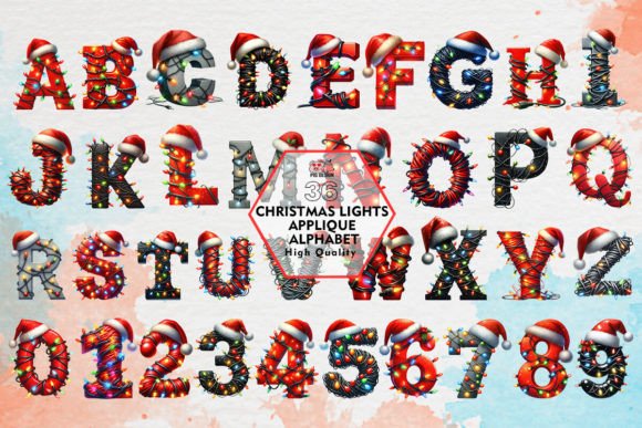 Review: Christmas Lights Applique Alphabet Illustrations
