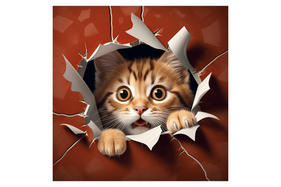 Review: Christmas Maine Coon Cat Broken Wall 1 Illustrations