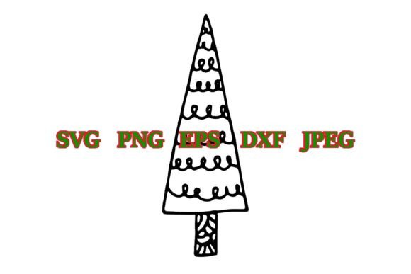 Review: Christmas Tree Doodles Drawing Svg DXF