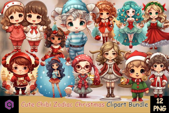 Review: Cute Chibi Christmas Zodiac Bundle