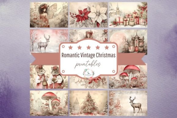 Reviewing Romantic Vintage Christmas Digital Paper for Embroidery