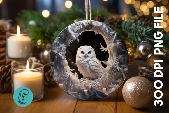 Reviewing the Cute Owl Christmas Ornament PNG 03